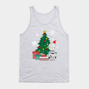 Marvin The Paranoid Android Around The Christmas Tree Tank Top